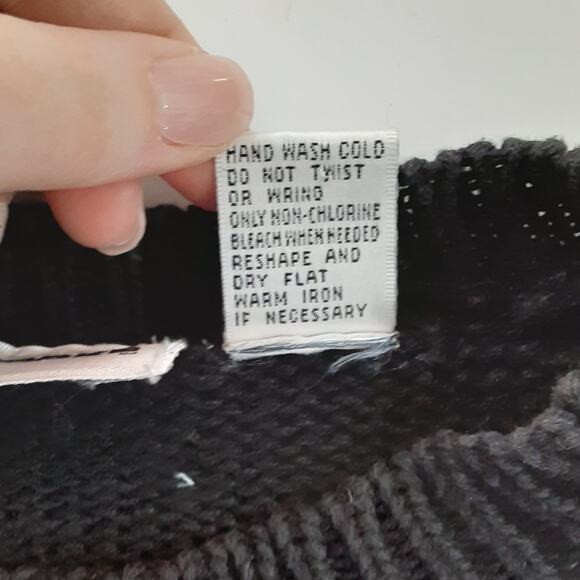 Vintage 1980s Color Block Rosette Art Deco Crewneck Tunic Sweater Shoulder Pads - Picture 6 of 9